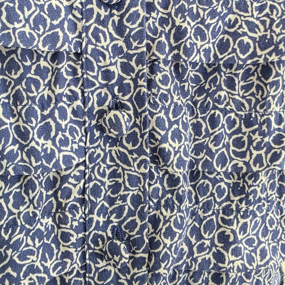 Karin Stevens Indigo Ruffle Midi Dress Size 12 Cottagecore Blue Vintage Style - Picture 4 of 4